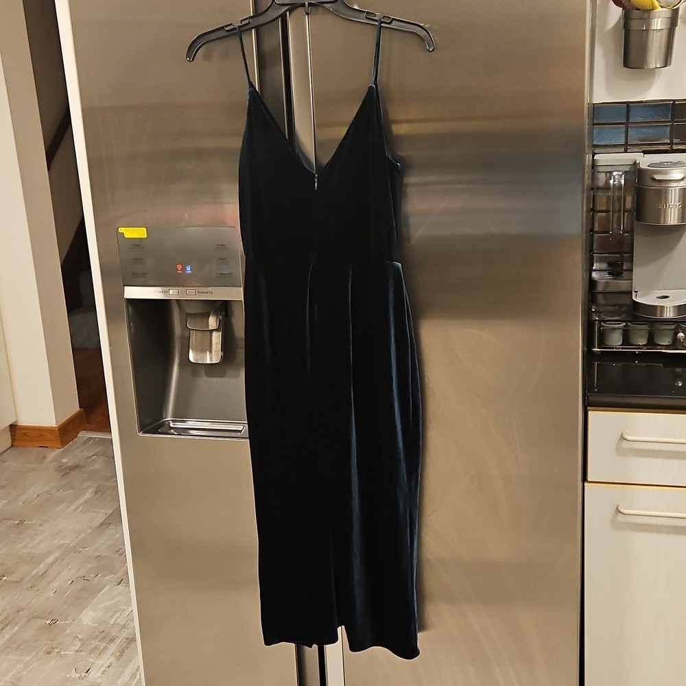 💕BETSEY JOHNSON💕 Faux Wrap Dress ~ Pine Green Velvet 4 NWOT - Picture 5 of 9